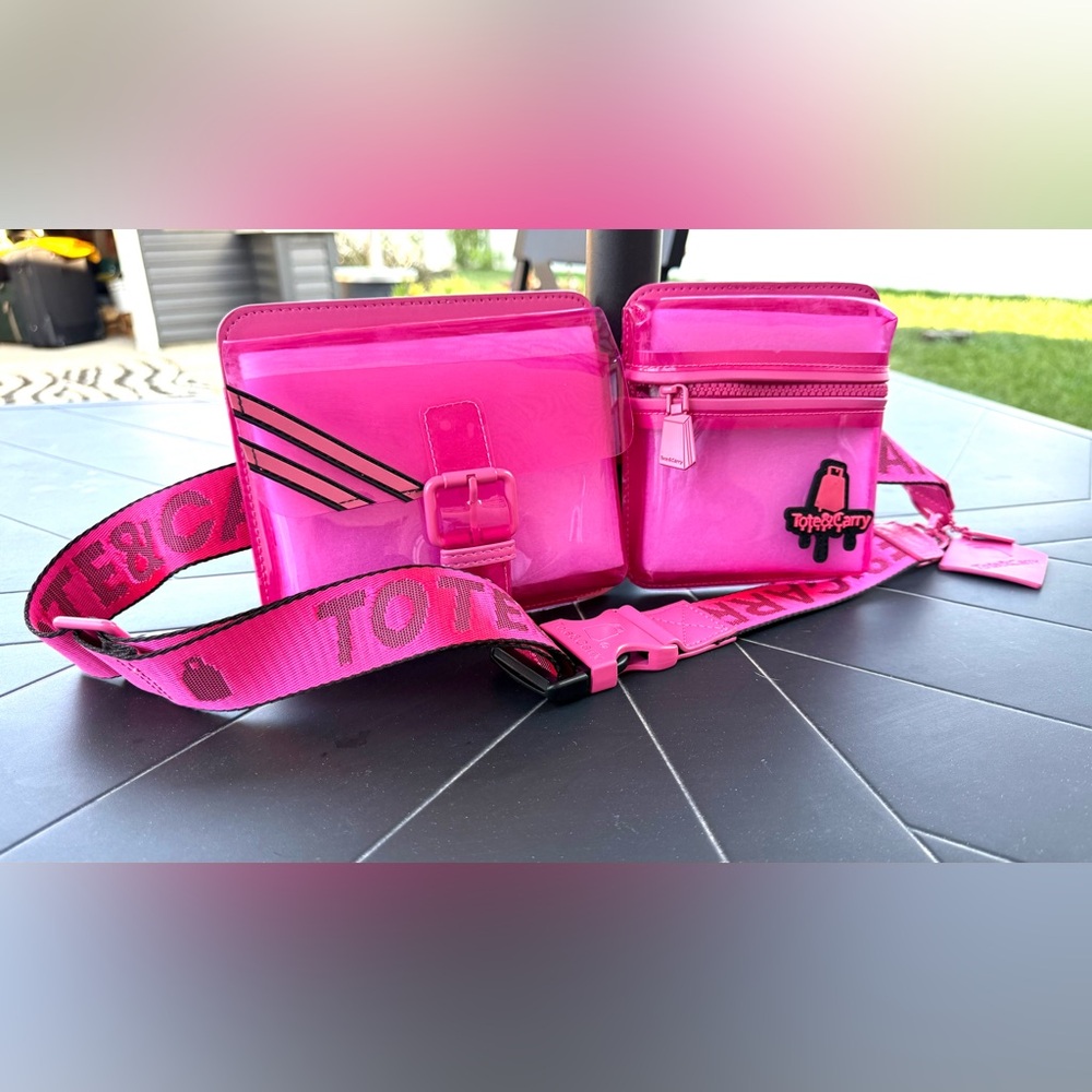 Pink Crossbody Bag with Adjustable Strap